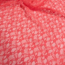 Ткань Гипюр стрейч (коралловый)